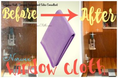 Norwex Window Cloth Before and After