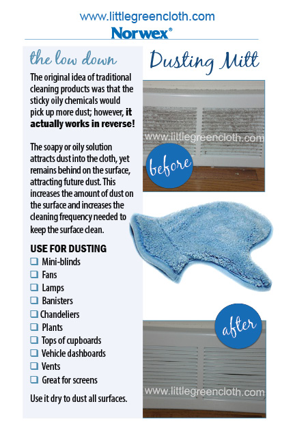 Norwex Dusting Mitt on Vent