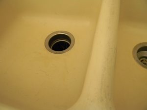 Clean Sink After Scrubbing with Norwex Enviro Cloth