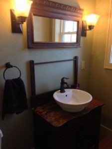 Upcycle Wash Stand in Bathroom