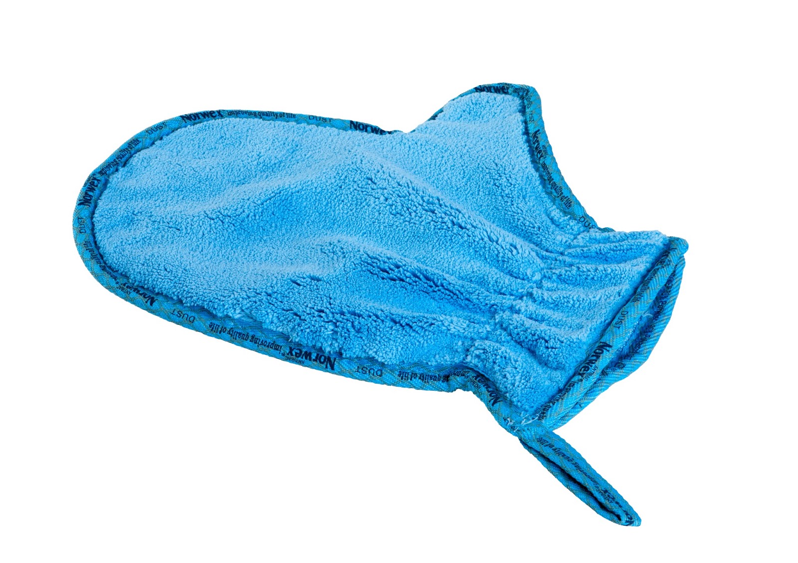 Norwex Dusting Mitt uses static electricity