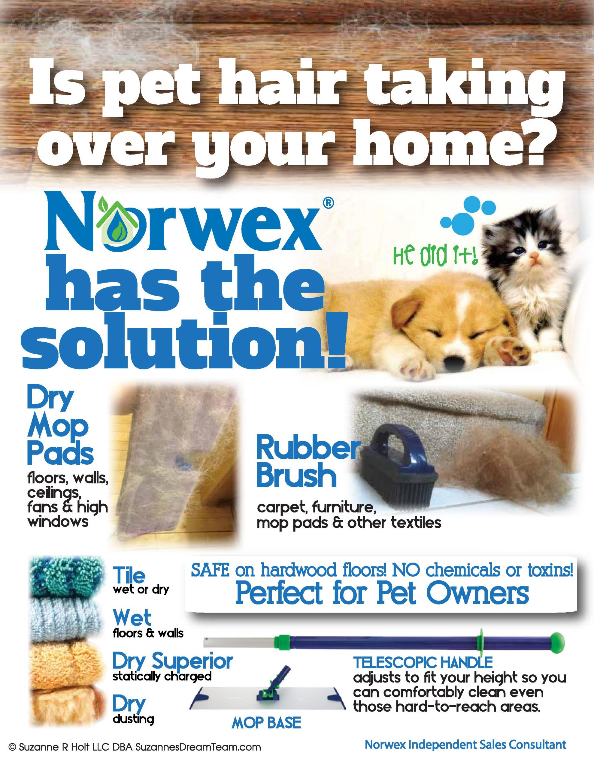 Is Pet Hair Taking Over Your Home? Norwex has the solution!
