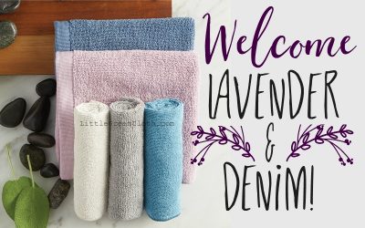 Create New Combinations with Lavender and Denim Towel Colors!