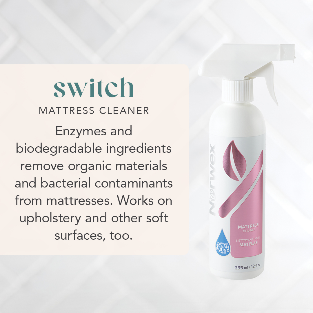 Norwex - Rest easy knowing your mattress is clean and fresh when you  incorporate our Mattress Cleaner into your routine. Enzymes remove organic  waste like dead skin cells, body oils and pet
