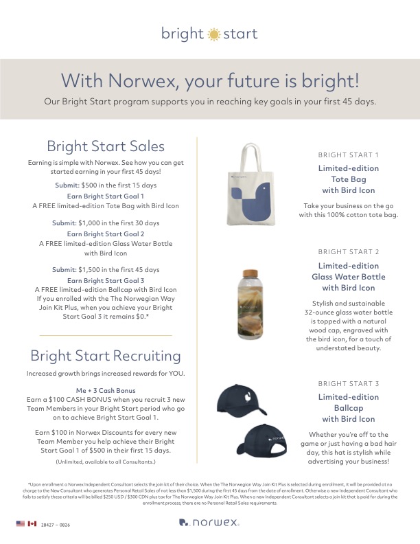 Norwex Bright Start program 2026